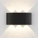 Настенный светильник светодиодный влагозащищенный Flylight 6t теплый белый (желтый) свет цвет черный