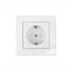 Розетка встраиваемая Aling-conel Prestige 601.00 с заземлением со шторками цвет белый