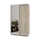 Шкаф-купе с зеркалом МФ Модерн Роланд 220x130x45 см 7 полок ЛДСП цвет серый дуб