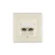 Розетка компьютерная двойная встраиваемая Aling-conel Prestige 614S.99 RJ45 кат.5e FTP цвет кремовый