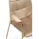 Стул Woodville Lana 57x88x56 см велюр цвет бежевый/золотой