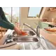 Смеситель для мойки Start Clova с низким изливом 14 см, латунь, цвет серебристый