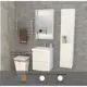 Комплект мебели для ванной комнаты ENCANTO ST60WDK1EL3 шкаф подвесной с раковиной, Зеркало-шкаф, смеситель Bravat Eler