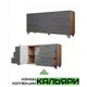 Комод Кальяри 150x70x40 см 6 ящиков ЛДСП цвет графит серый