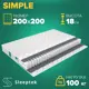 Матрас Sleeptek Simple 200x200x18 см независимый пружинный блок, 2-спальный