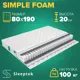 Матрас Sleeptek Simple Foam 80x190x20 см независимый пружинный блок, 1-спальный