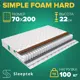 Матрас Sleeptek Simple Foam Hard 70x200x22 см независимый пружинный блок, 1-спальный