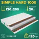 Матрас Sleeptek Simple Hard 1000 120x200x20 см независимый пружинный блок, 1.5-спальный