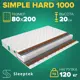Матрас Sleeptek Simple Hard 1000 80x200x20 см независимый пружинный блок, 1-спальный