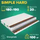 Матрас Sleeptek Simple Hard 180x190x20 см независимый пружинный блок, 2-спальный