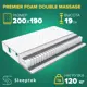 Матрас Sleeptek Premier Foam Double Massage 200x190x19 см независимый пружинный блок, 2-спальный