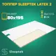 Матрас Sleeptek Топпер Sleeptek Latex 2 80x195x3 см беспружинный, 1-спальный
