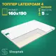 Матрас Sleeptek Топпер Sleeptek LatexFoam 4 massage 160x190x5 см беспружинный, 2-спальный