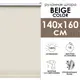 Рулонная штора Эскар 140x160 см цвет светло-бежевый
