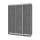 Шкаф-купе МФ Модерн Роланд 220x170x45 см 7 полок ЛДСП цвет камень темный