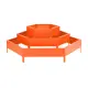 Клумба оцинкованная Greengo 3 яруса d 60x100x140 см h 45 см оранжевая