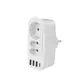Разветвитель RocketSocket Socket Adapter 3 розетки 16 A 3 USB 3A+C цвет белый