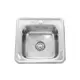 Мойка для кухни врезная No name Мойка Sinklight 38x38 см глубина чаши 16 см металл цвет металлический