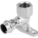 Водорозетка Rommer 1/2"x15 мм ВПр-ВР нержавеющая сталь