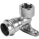 Водорозетка Rommer 1/2"x22 мм ВПр-ВР нержавеющая сталь