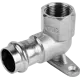 Водорозетка Rommer 3/4"x22 мм ВПр-ВР нержавеющая сталь