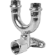 Водорозетка проходная Rommer 1/2"x15 мм ВПр-ВР нержавеющая сталь