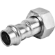 Муфта переходная Rommer 3/4"x15 мм с накидной гайкой ВПр-ВР нержавеющая сталь