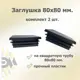 Заглушка для крепежа 80x80 мм 2 шт.