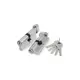 Цилиндровый механизм (100 ZM/60) 1000ZMKnob60(25+10+25) CP хром 5Key с вертушкой