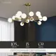 Люстра на штанге Lampoint Bx-dd-10 15 ламп 25 м² цвет белый, золотой