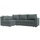 Диван Лига Диванов Мансберг 121538L 230x90x141 см рогожка цвет амур серый