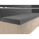 Диван кухонный угловой правый Лига Диванов Классик 195x93x121 см велюр цвет серый/бежевый