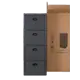 Комод Эльфпласт Elegance 29x80x38 см пластик цвет темно-серый