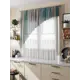 Тюль для кухни на шторной ленте AT Home Науми 280x160 см цвет разноцветный
