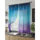 Тюль для кухни на шторной ленте At Home Халифа 150x180 см цвет синий, голубой