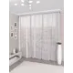 Тюль микровуаль жаккард р-р 300x240 греческий узор, цвет белый на шторной ленте