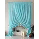 Тюль на шторной ленте At Home Нариа 300x270 см цвет тиффани