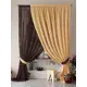Тюль на шторной ленте At Home Нариа 300x260 см цвет коричнево-золотой