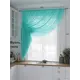 Тюль на шторной ленте At Home Лолиф 300x180 см цвет бирюзовый