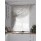 Тюль на шторной ленте для кухни Helga Лолиф 300x180 см цвет серый