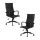 Комплект офисных кресел 2 шт Dobrin Clark Simple 68x109x68 см искусственная кожа цвет черный