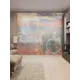 Тюль Joyarty на шторной ленте храбрые рыбаки 310x265 см цвет красный