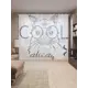 Тюль Joyarty на шторной ленте Крутой кот 310x265 см цвет черный