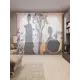 Тюль на шторной ленте Японские дни и ночи 310x265 см цвет черный