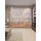 Тюль на шторной ленте Воздушные шары на закате 310x265 см рисунок природный цвет черный