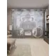 Тюль на шторной ленте Ретрокар 310x265 см цвет черный