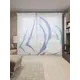 Тюль на шторной ленте Незаметные паруса 310x265 см рисунок природный цвет синий
