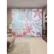 Тюль на шторной ленте Подводное счастье 310x265 см рисунок природный цвет бордовый