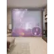 Тюль Joyarty на шторной ленте Звездная туманность 310x265 см цвет фиолетовый