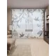 Тюль на шторной ленте Птицы гости 310x265 см цвет черный